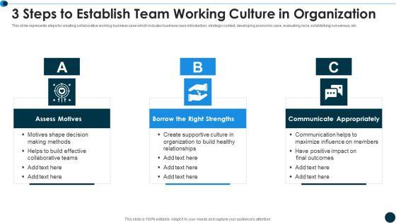 3_Steps_To_Establish_Team_Working_Culture_In_Organization_Ppt_Ideas_Model_PDF_Slide_1.jpg