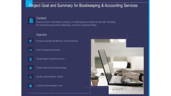 Accounting_Bookkeeping_Service_Project_Goal_And_Summary_For_Bookkeeping_And_Accounting_Demonstration_PDF_Slide_1.jpg