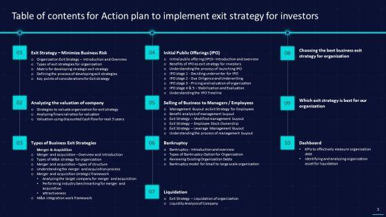 Action_Plan_To_Implement_Exit_Strategy_For_Investors_Ppt_PowerPoint_Presentation_Complete_With_Slides_Slide_3.jpg