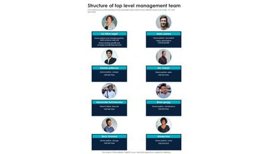 Business_To_Business_Enterprise_Structure_Of_Top_Level_Management_Team_One_Pager_Sample_Example_Document_Slide_1.jpg