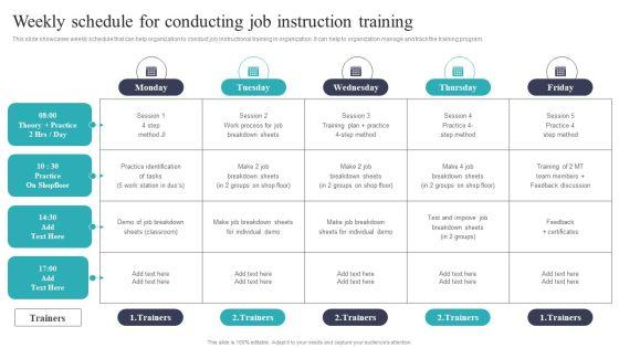 Developing_And_Executing_On_Job_Coaching_Program_In_Company_Weekly_Schedule_For_Conducting_Job_Themes_PDF_Slide_1.jpg