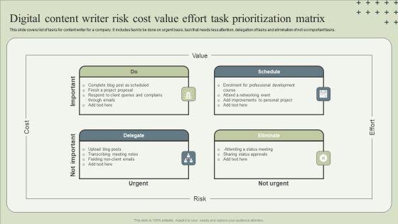 Digital_Content_Writer_Risk_Cost_Value_Effort_Task_Prioritization_Matrix_Information_PDF_Slide_1.jpg