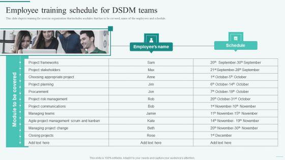 Employee_Training_Schedule_For_DSDM_Teams_Integration_Of_Dynamic_System_To_Enhance_Processes_Ideas_PDF_Slide_1.jpg