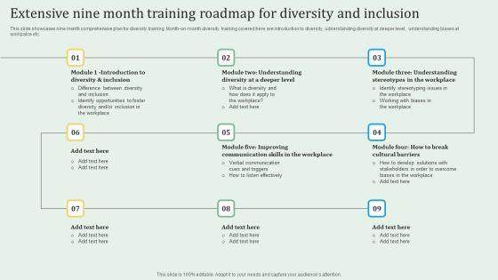 Extensive_Nine_Month_Training_Roadmap_For_Diversity_And_Inclusion_Slides_PDF_Slide_1.jpg