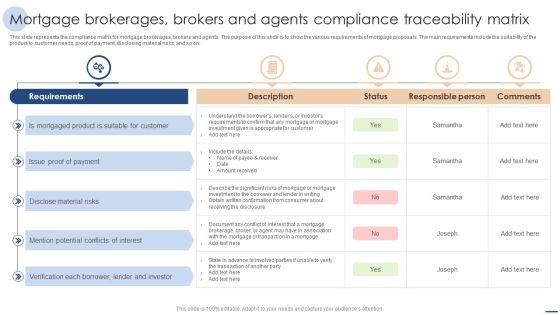Mortgage_Brokerages_Brokers_And_Agents_Compliance_Traceability_Matrix_Designs_PDF_Slide_1.jpg