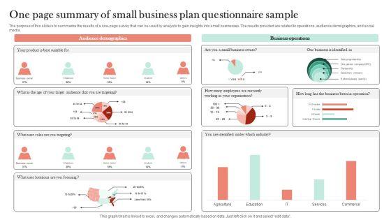 One_Page_Summary_Of_Small_Business_Plan_Questionnaire_Sample_Survey_SS_Slide_1.jpg