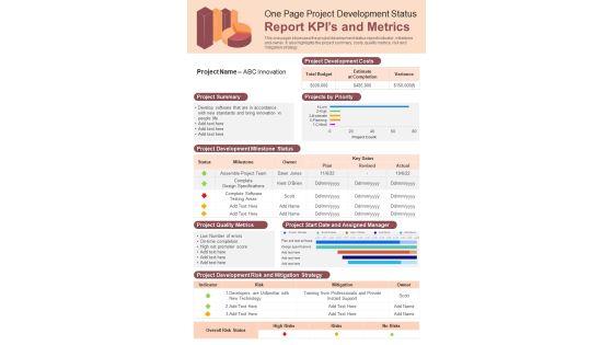 One_Pager_Project_Development_Progress_Report_Performance_Measurement_Indicators_PDF_Document_PPT_Template_Slide_1.jpg