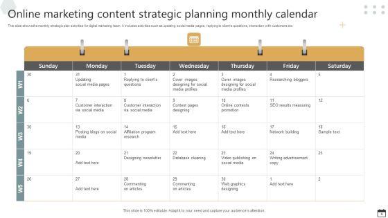 Online_Marketing_Content_Calendar_Ppt_PowerPoint_Presentation_Complete_Deck_With_Slides_Slide_4.jpg