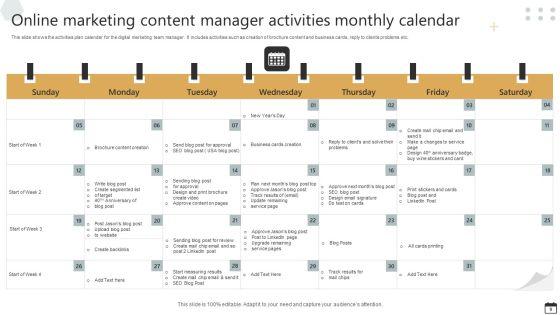 Online_Marketing_Content_Calendar_Ppt_PowerPoint_Presentation_Complete_Deck_With_Slides_Slide_9.jpg