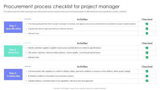 Procurement_Process_Checklist_For_Project_Manager_Project_Administration_Plan_Playbook_Formats_PDF_Slide_1.jpg