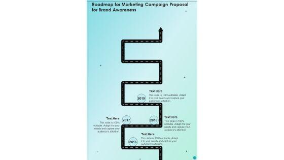 Roadmap_For_Marketing_Campaign_Proposal_For_Brand_Awareness_One_Pager_Sample_Example_Document_Slide_1.jpg