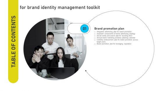 Table_Of_Contents_For_Brand_Identity_Management_Toolkits_Ppt_PowerPoint_Presentation_File_Display_PDF_Slide_1.jpg