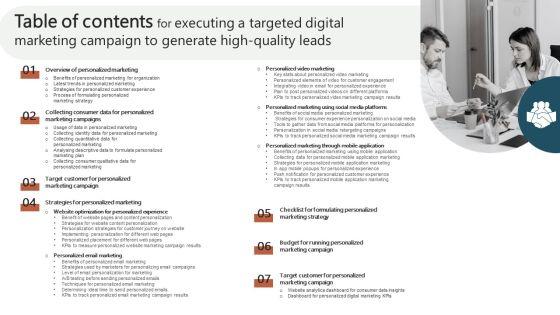 Table_Of_Contents_For_Executing_A_Targeted_Digital_Marketing_Campaign_To_Generate_High_Quality_Leads_Slides_PDF_Slide_1.jpg