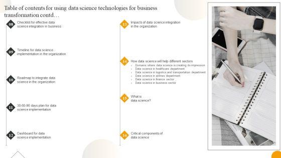 Table_Of_Contents_For_Using_Data_Science_Technologies_For_Business_Transformation_Download_PDF_Slide_2.jpg