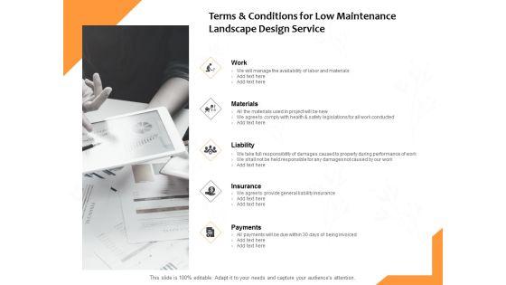 Terms_And_Conditions_For_Low_Maintenance_Landscape_Design_Service_Ppt_PowerPoint_Presentation_Model_Gallery_Slide_1.jpg
