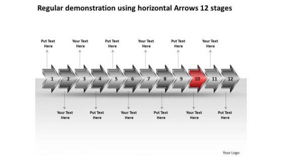 regular_demonstration_using_horizontal_arrows_12_stages_flowchart_for_process_powerpoint_templates_1.jpg