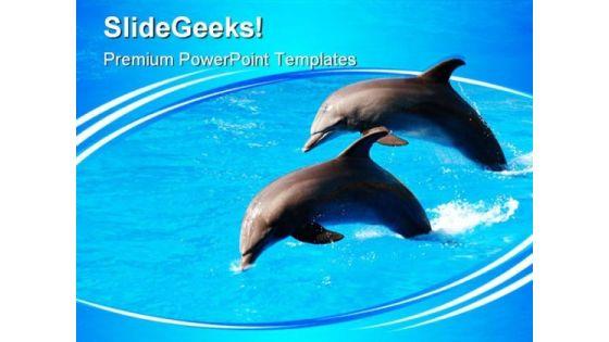 two_dolphin_jumping_animals_powerpoint_themes_and_powerpoint_slides_0411_title.jpg
