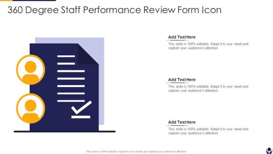 360 Degree Staff Performance Review Form Icon Infographics PDF