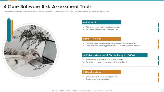 4 Core Software Risk Assessment Tools Ppt PowerPoint Presentation Gallery Pictures PDF 4 Core Software Risk Assessment Tools Ppt PowerPoint Presentation Gallery Pictures PDF