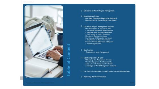 ALM Optimizing The Profit Generated By Your Assets Table Of Content Demonstration PDF ALM Optimizing The Profit Generated By Your Assets Table Of Content Demonstration PDF