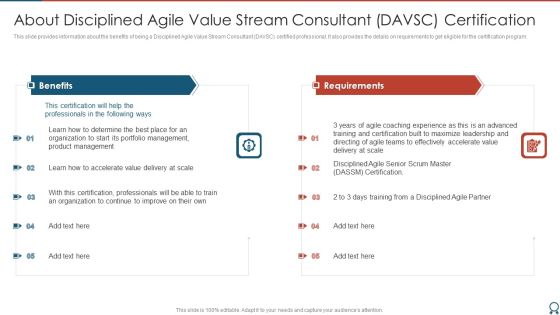 Agile Certified About Disciplined Agile Value Stream Consultant DAVSC Certification Brochure PDF Agile Certified About Disciplined Agile Value Stream Consultant DAVSC Certification Brochure PDF