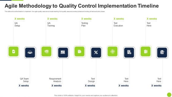 Agile Methodology To Quality Control Implementation Timeline Ppt Ideas Introduction PDF Agile Methodology To Quality Control Implementation Timeline Ppt Ideas Introduction PDF