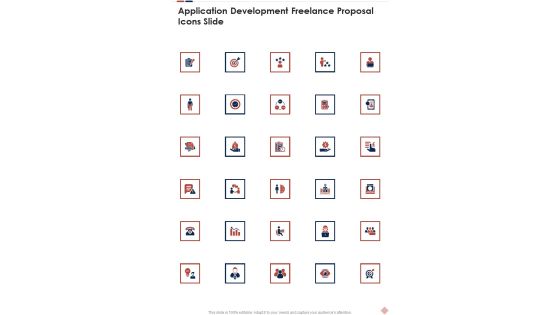 Application Development Freelance Proposal Icons Slide One Pager Sample Example Document Application Development Freelance Proposal Icons Slide One Pager Sample Example Document