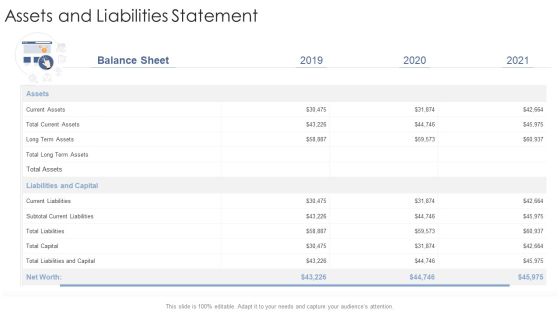 Assets And Liabilities Statement Startup Business Strategy Ppt Infographic Template Topics PDF