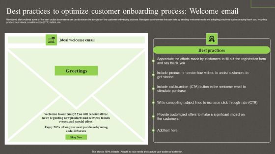Best Practices To Optimize Customer Onboarding Process Welcome Email Ppt PowerPoint Presentation File Model PDF Best Practices To Optimize Customer Onboarding Process Welcome Email Ppt PowerPoint Presentation File Model PDF