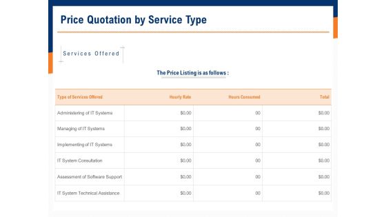 Bids And Quotes Proposal Price Quotation By Service Type Ppt Icon Format PDF Bids And Quotes Proposal Price Quotation By Service Type Ppt Icon Format PDF