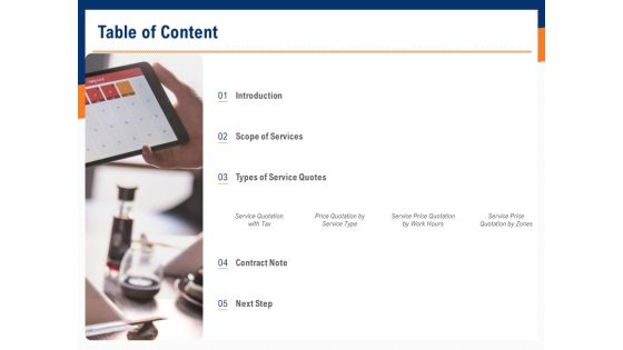 Bids And Quotes Proposal Table Of Content Ppt Summary Samples PDF Bids And Quotes Proposal Table Of Content Ppt Summary Samples PDF