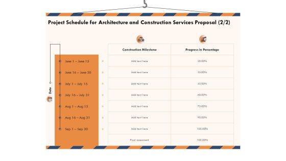 Building Engineering Services Proposal Project Schedule For Architecture And Construction Services Proposal Designs PDF