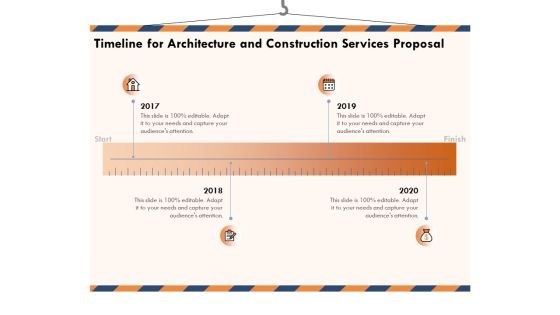 Building Engineering Services Proposal Timeline For Architecture And Construction Services Proposal Background PDF