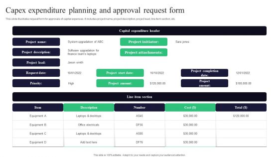 Capex Expenditure Planning And Approval Request Form Background PDF Capex Expenditure Planning And Approval Request Form Background PDF