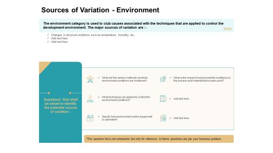 Cause And Effect For Business Problem Solution Sources Of Variation Environment Sample PDF
