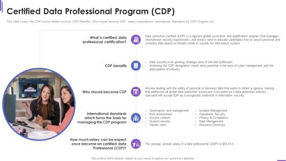 Certified Data Professional Program Collection Of Information Technology Certifications Mockup PDF