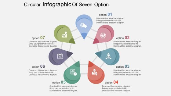 Circular Infographic Of Seven Option Powerpoint Template Circular Infographic Of Seven Option Powerpoint Template