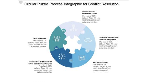 Circular Puzzle Process Infographic For Conflict Resolution Ppt PowerPoint Presentation Ideas Slides Circular Puzzle Process Infographic For Conflict Resolution Ppt PowerPoint Presentation Ideas Slides