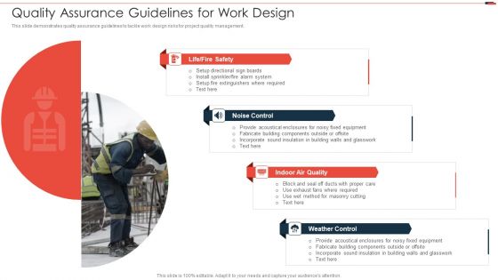 Commercial Property Development Quality Assurance Guidelines For Work Design Template PDF Commercial Property Development Quality Assurance Guidelines For Work Design Template PDF