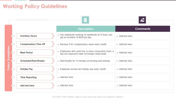 Compensation Survey Sheet Working Policy Guidelines Designs PDF