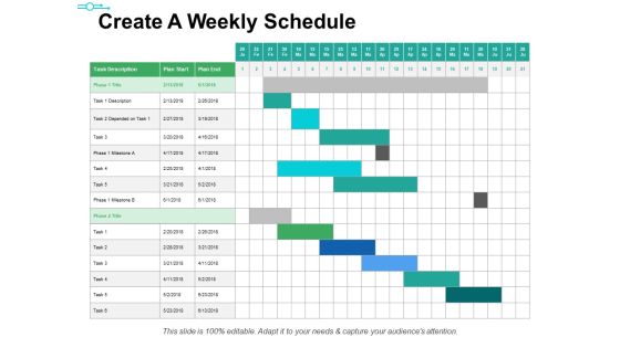 Create A Weekly Schedule Ppt PowerPoint Presentation Portfolio Infographics