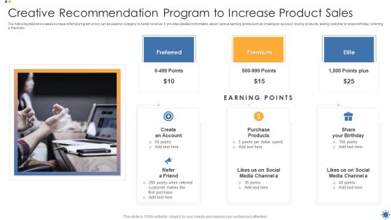 Creative Recommendation Program To Increase Product Sales Brochure PDF Creative Recommendation Program To Increase Product Sales Brochure PDF