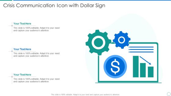 Crisis Communication Icon With Dollar Sign Graphics PDF Crisis Communication Icon With Dollar Sign Graphics PDF