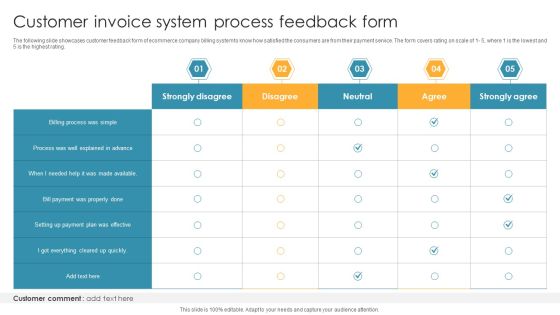 Customer Invoice System Process Feedback Form Download PDF Customer Invoice System Process Feedback Form Download PDF
