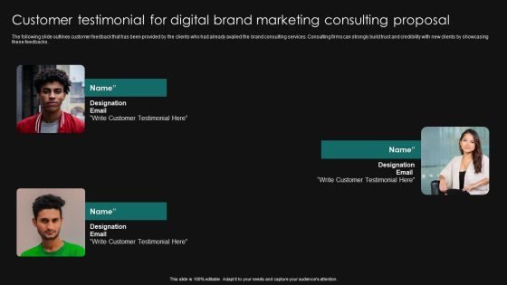 Customer Testimonial For Digital Brand Marketing Consulting Proposal Pictures PDF Customer Testimonial For Digital Brand Marketing Consulting Proposal Pictures PDF