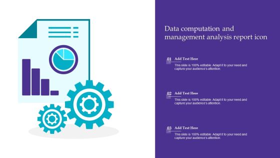 Data Computation And Management Analysis Report Icon Mockup PDF Data Computation And Management Analysis Report Icon Mockup PDF