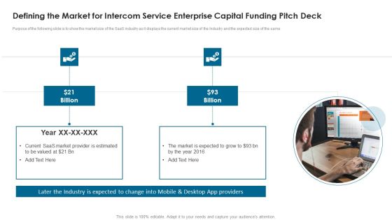 Defining The Market For Intercom Service Enterprise Capital Funding Pitch Deck Graphics PDF Defining The Market For Intercom Service Enterprise Capital Funding Pitch Deck Graphics PDF