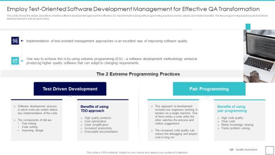 Deploying Quality Assurance QA Transformation Employ Test Oriented Software Development Management Guidelines PDF Deploying Quality Assurance QA Transformation Employ Test Oriented Software Development Management Guidelines PDF