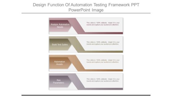 Design Function Of Automation Testing Framework Ppt Powerpoint Image