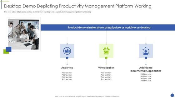 Desktop Demo Depicting Productivity Management Platform Working Ppt Portfolio Designs Download PDF